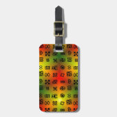 Adinkra Symbole mit afrikanischen Farben Gepäckanhänger (Vorderseite vertikal)