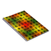 Adinkra Symbole mit afrikanischen Farben Notizblock (Rechte Seite)