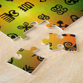 Adinkra Symbole mit afrikanischen Farben Puzzle (Seite)