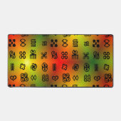 Adinkra Symbole mit afrikanischen Farben Schreibtischunterlage (Vorderseite)