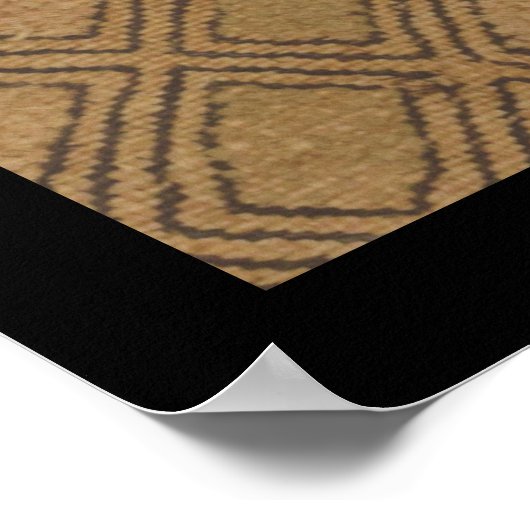 Adinkra und Arabisch mit afrikanischem Raffia Hint Poster (Ecke)
