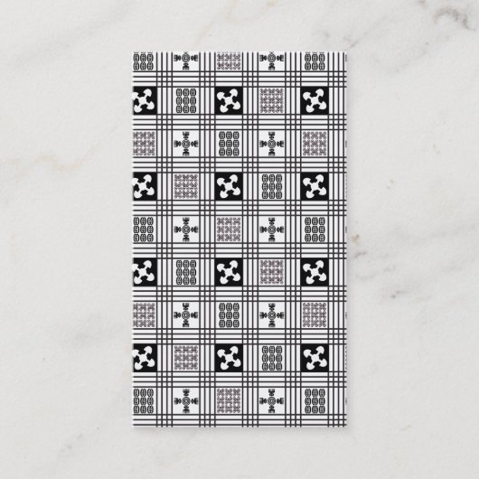 Adinkra westafrikanisches Gewebe Visitenkarte (Vorderseite)