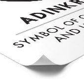 Adinkrahene | Größe, Charakter, Führung Poster (Ecke)