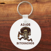 Adios Achos Cinco De Mayo Skeleton Drinks _1 Schlüsselanhänger (Vorderseite)