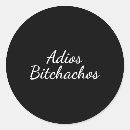 Adios Achos - Funny Cinco De Mayo - Bye Es Fiesta Runder Aufkleber (Vorderseite)