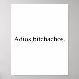 Adios Achos Funny Cinco De Mayo Party Poster