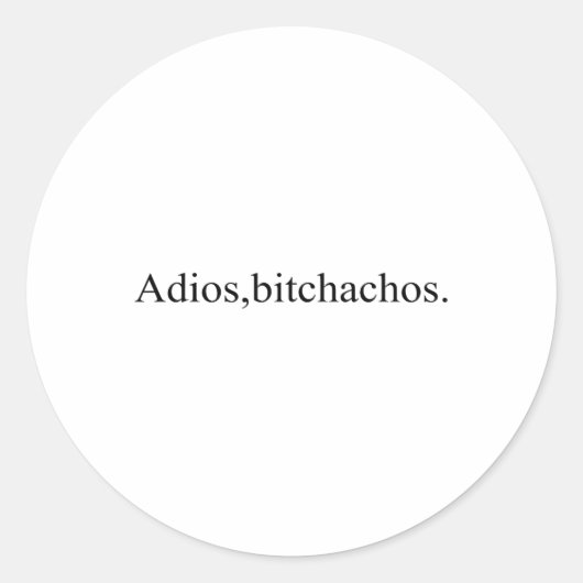 Adios Achos Funny Cinco De Mayo Party Runder Aufkleber (Vorderseite)
