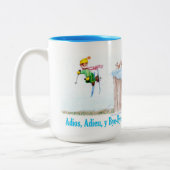 Adios, Adieu y Bye-Bye Zweifarbige Tasse (Links)