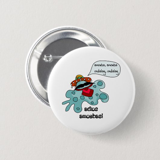 Adios-Amöben Button (Vorne & Hinten)