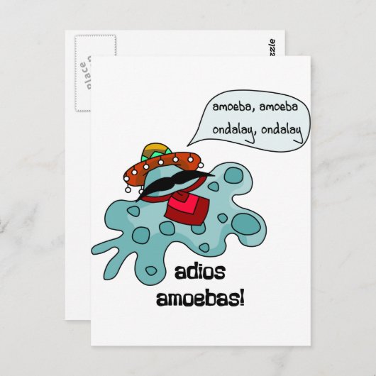 Adios Amoebas Postkarte (Vorne/Hinten)