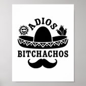 Adios Beaches Funny Zitat Poster (Vorne)