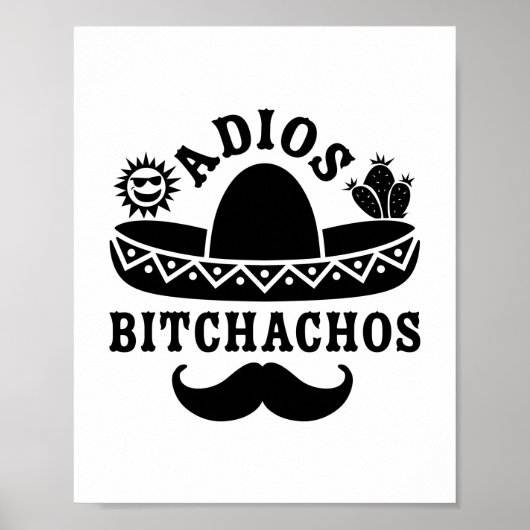 Adios Beaches Funny Zitat Poster (Vorne)