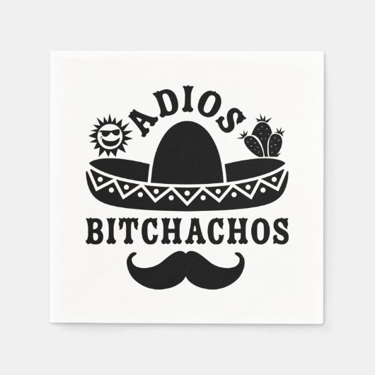 Adios Beaches Funny Zitat Serviette (Vorderseite)