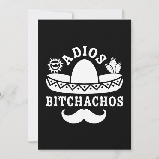 Adios Bitchachos Cinco De Mayo Feiertagskarte (Vorderseite)
