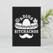 Adios Bitchachos Cinco De Mayo Feiertagskarte (Stehend Vorderseite)