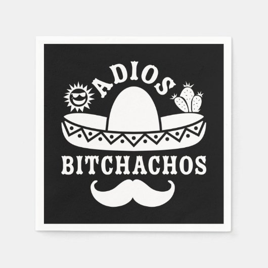 Adios Bitchachos Cinco De Mayo Serviette (Vorderseite)
