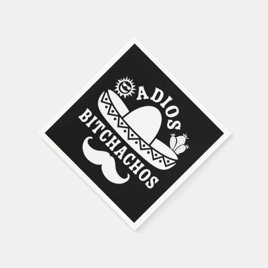 Adios Bitchachos Cinco De Mayo Serviette (Ecke)