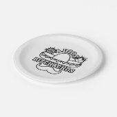 Adios Bitchachos Fiesta Theme Funny Zitat Pappteller (Schrägansicht)