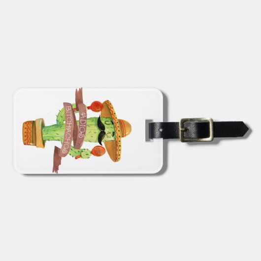 Adios Bitchachos Gepäck Tag Gepäckanhänger (Vorderseite horizontal)