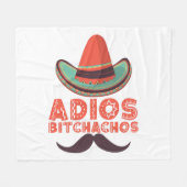 Adios Bitchachos Sombrero Retro Cinco De Mayo Fleecedecke (Vorderseite (Horizontal))