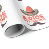 Adios Bitchachos Sombrero Retro Cinco De Mayo Geschenkpapier (Rolleneckpunkt)