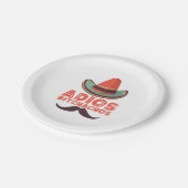 Adios Bitchachos Sombrero Retro Cinco De Mayo Pappteller (Schrägansicht)