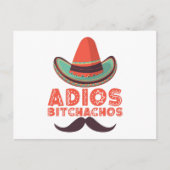 Adios Bitchachos Sombrero Retro Cinco De Mayo Postkarte (Vorderseite)
