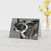 Adios Good Bye chihuahua greeting card Karte (Gelbe Blume)