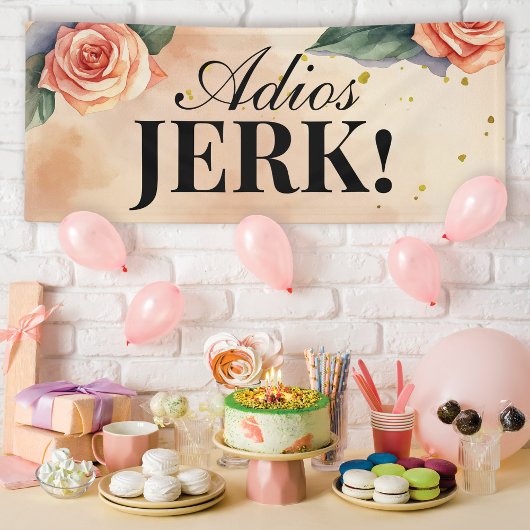 "Adios, Jerk" - individualisierbares Party zur Blu Banner