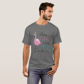 Adios School Hello Pool Flamingo Remüde Lehrer T-Shirt (Vorne ganz)