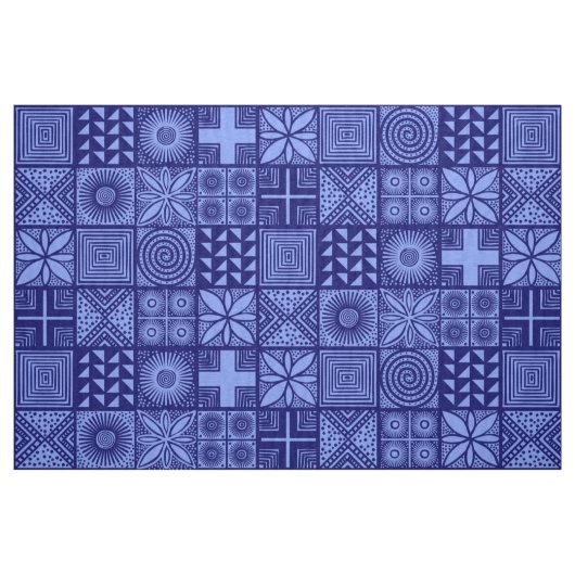 Adire Muster - Schatten des Blaus Stoff (Fat Quarter (45,7 x 55,9 cm))