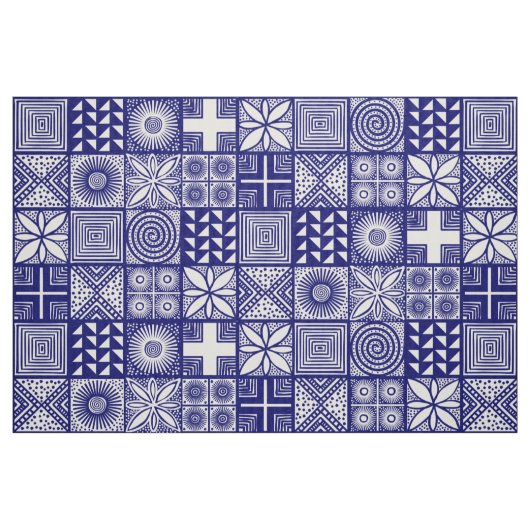 Adire Muster - tief Blau und Weiß Stoff (Fat Quarter (45,7 x 55,9 cm))