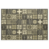 Adire Pattern - Schwarz auf ffe78a Stoff (Fat Quarter (45,7 x 55,9 cm))