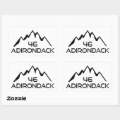 Adirondack 46 Berge Rechteckiger Aufkleber (Blatt)