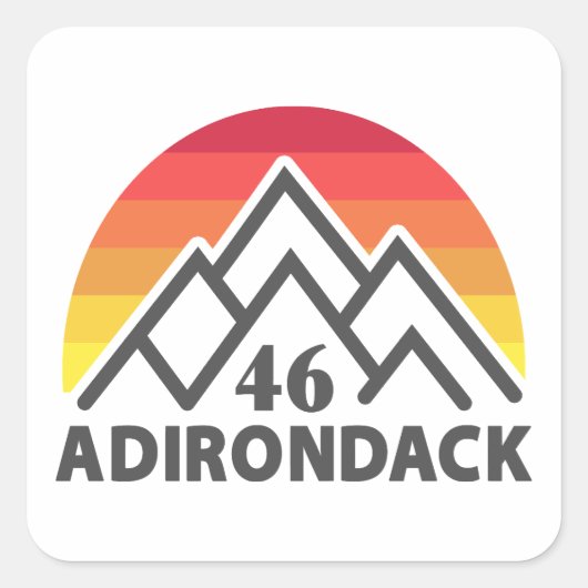 Adirondack 46 Regenbogen Quadratischer Aufkleber (Vorderseite)