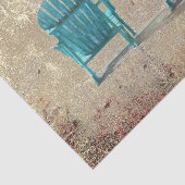 Adirondack Aquamarin Brown Texture Beach Stühle Seidenpapier (Ausschnitt)