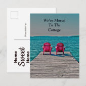 Adirondack Beach Chairs Aquamarines Lake House Mov Postkarte (Vorne/Hinten)