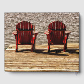 Adirondack Beach Chairs Brown Rustikale Hütte Gästebuch (Rückseite)