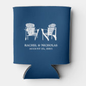Adirondack Beach Chairs Dark Blue | Hochzeit Dosenkühler (Vorderseite)