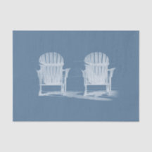 Adirondack Beach Chairs Light Blue White Rustica