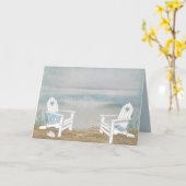 Adirondack beach chairs on sand karte (Gelbe Blume)