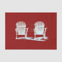 Adirondack Beach Chairs Red White Rustica