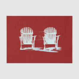 Adirondack Beach Chairs Red White Rustica Seidenpapier