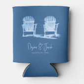 Adirondack Beach Stairs Azure Blue White Wedding Dosenkühler (Vorderseite)