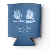 Adirondack Beach Stairs Azure Blue White Wedding