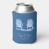 Adirondack Beach Stairs Azure Blue White Wedding Dosenkühler (Kanne Rückseite)