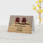 Adirondack Beach Stairs Red Moving New Zuhause Karte (Gelbe Blume)