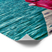 Adirondack Beach Stairs Rustikales Aquamarines Gen Poster (Ecke)