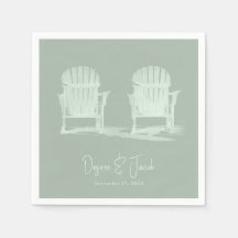 Adirondack Beach Stairs Sage Green Wedding