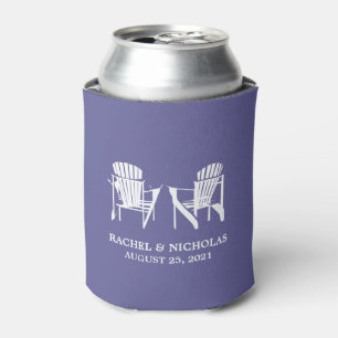 Adirondack Beach Stühle Dark Lavendel  Hochzeit Dosenkühler
